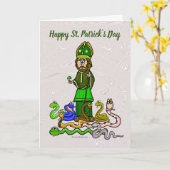 St. Patrick und die Schlangen individualisieren Ka Karte (Gelbe Blume)