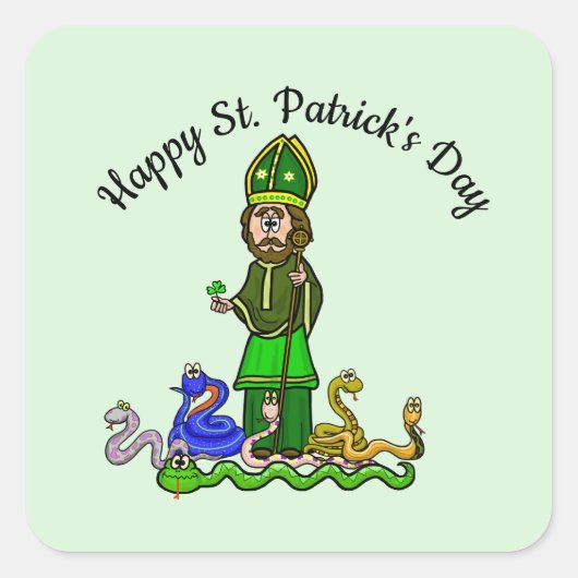 St. Patrick und seine Schlangen Stickers (Vorderseite)