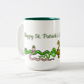 St Patrick und Snakes Funny Mug Zweifarbige Tasse (Vorderseite Links)