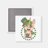 St Patrick Unicorn Magnet (Vorderseite/Rückseite)