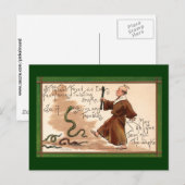 St. Patrick vertreibt Schlangen Postkarte (Vorne/Hinten)