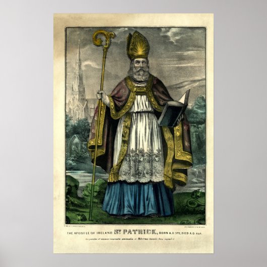 St. Patrick von Currier & Ives (1834-1907) Poster (Vorne)