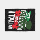 St. Patrick war der italienische Fun St. Patrick's Fleecedecke (Vorderseite (Horizontal))