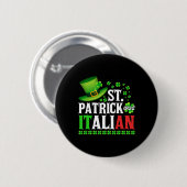 St Patrick war der italienische St Patrick's Day H Button (Vorne & Hinten)