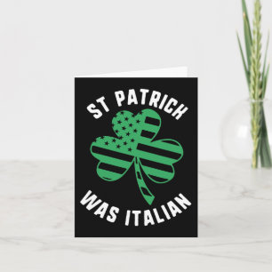 St Patrick war der Tag des italienischen Kleeblatt Karte