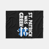 St Patrick war die griechische Flagge Patriotic St Fleecedecke (Vorderseite (Horizontal))