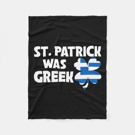 St Patrick war die griechische Flagge Patriotic St Fleecedecke (Vorderseite)