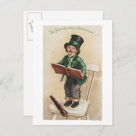 St. Patrick war ein Gentleman Postkarte (Vorne/Hinten)