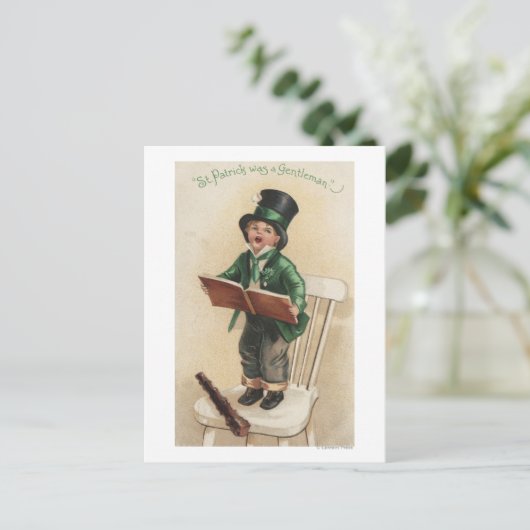 St. Patrick war ein Gentleman Postkarte (Stehend Vorderseite)