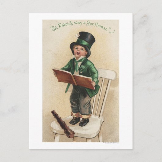 St. Patrick war ein Gentleman Postkarte (Vorderseite)