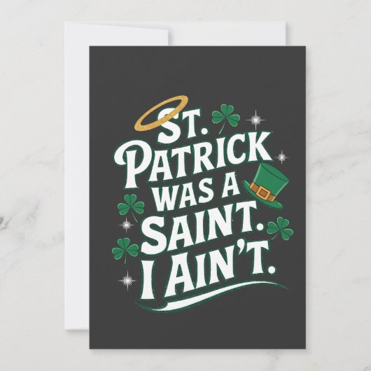 St. Patrick war ein Heiliger, ich bin nicht lustig Dankeskarte (Vorderseite)