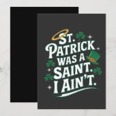 St. Patrick war ein Heiliger, ich bin nicht lustig Dankeskarte (Vorne/Hinten)