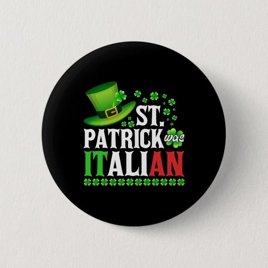 St. Patrick war Italiener St. Patrick's Day Hut Kl Button (Vorderseite)