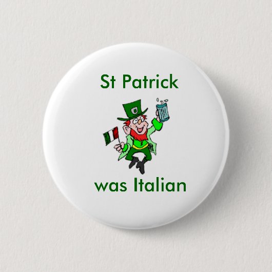 St Patrick war italienisch Button (Vorderseite)