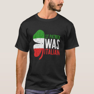 St Patrick war Italienisch T Shirt Kleeblatt Itali