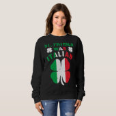 St Patrick war italienischer St Patrick's Day Funn Sweatshirt (Vorne ganz)