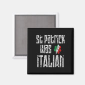 St. Patrick war italienischer St. Patricks Day in  Magnet (Vorderseite/Rückseite)