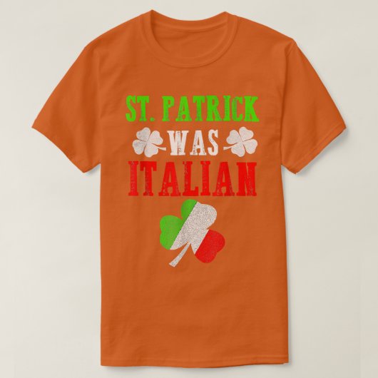 St Patrick war italienisches St Patrick's Day Funn T-Shirt (Design vorne)