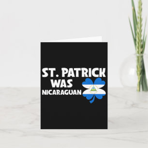 St Patrick war Nicaraguan Flag Patriotic St Patric Karte