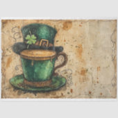 St Patrick Whimsical Coffee Green Tales Seidenpapier (Vorderseite)