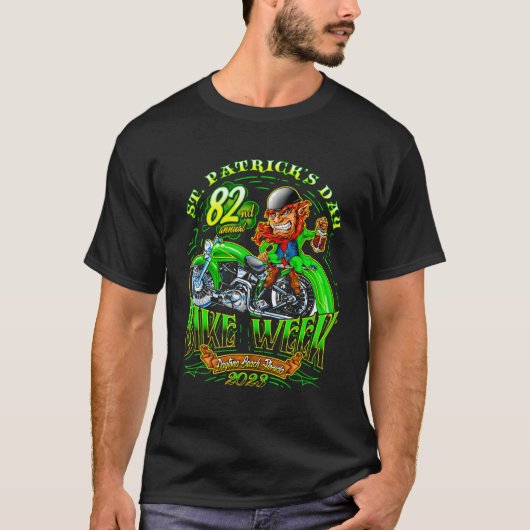 St Patrick’S Day Bike Week Daytona Beach Florida T-Shirt (Vorderseite)