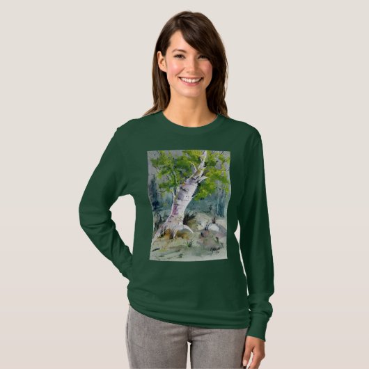 St- Patrickbirken-Baum T-Shirt (Vorne ganz)