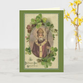 St PatrickBishop Shamrocks Prayer Irish Karte (Gelbe Blume)