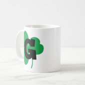 St- Patrickbuchstabeg-Alphabet Kaffeetasse (Vorderseite Links)