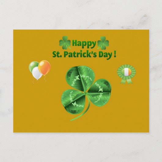 St Patrickd Day Postcard Postkarte (Vorderseite)