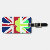 St- PatrickKleeblatt-Klee-BRITISCHE Flagge Irland Gepäckanhänger (Vorderseite horizontal)