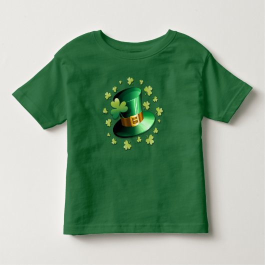 St- Patrickpaddy-Hut und Kleeblatt-T - Shirt (Vorderseite)