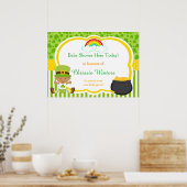 St Patricks African American Boy Baby Shower Poster (Küche)