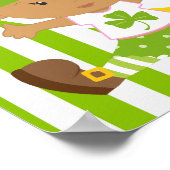 St Patricks African American Girl Baby Shower Poster (Ecke)