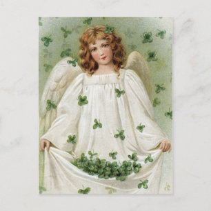 St. Patricks Angel bringt Ihnen viel Glück Postkarte