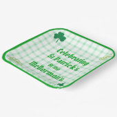 St Patricks Aquarell Grün Kleeblätter Pappteller (Gewinkelt)