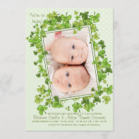 St. Patrick's Baby Foto Geburtsankündigung