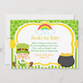 St Patricks Baby Shower Books for Baby Einladung (Vorderseite)