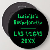 St Patricks Bachelorette in Vegas Neon Button (Vorne & Hinten)