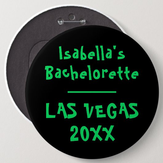 St Patricks Bachelorette in Vegas Neon Button (Vorne & Hinten)