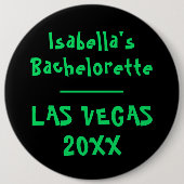 St Patricks Bachelorette in Vegas Neon Button (Vorderseite)