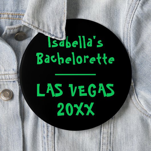 St Patricks Bachelorette in Vegas Neon Button (Beispiel)