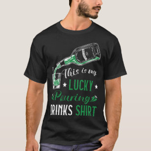 St Patricks Barkeeper Lucky Pouring Drinks Bartend T-Shirt