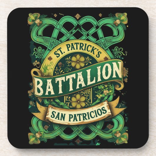 St. Patricks-Bataillon San Patricios Irisch-Mexika Getränkeuntersetzer (Vorderseite)