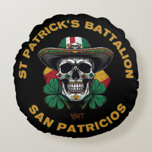 St Patricks Bataillon San Patricios Irisch-Mexikan Rundes Kissen