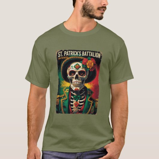 St Patricks Battalion San Patricios Irish Mexican T-Shirt (Vorderseite)