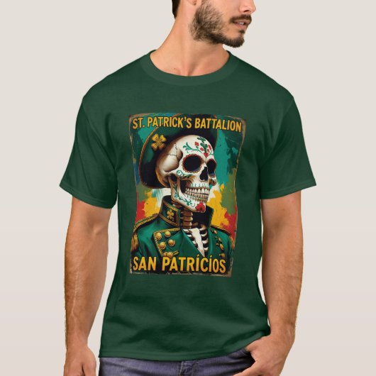 St Patricks Battalion San Patricios Irish Mexican T-Shirt (Vorderseite)