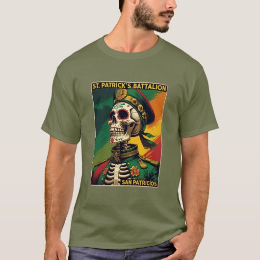 St Patricks Battalion San Patricios Irish Mexican T-Shirt (Vorderseite)