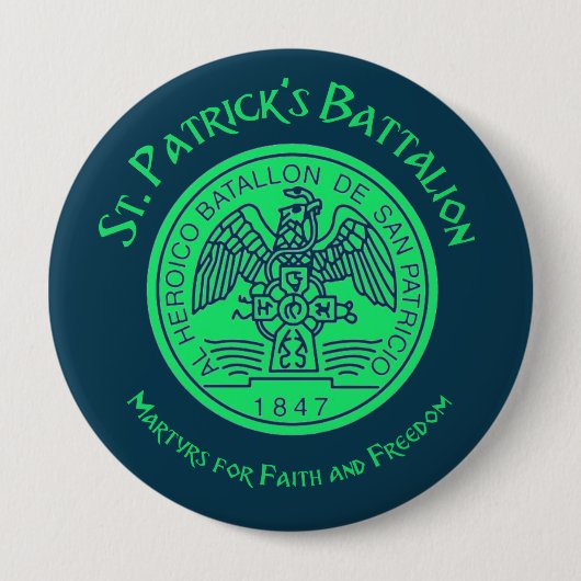 St. Patrick's Battalion San Patricios Katholik Button (Vorderseite)