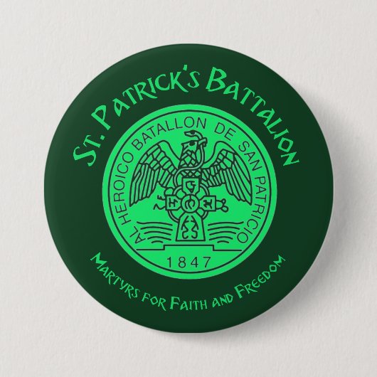 St. Patrick's Battalion San Patricios Katholik Button (Vorderseite)