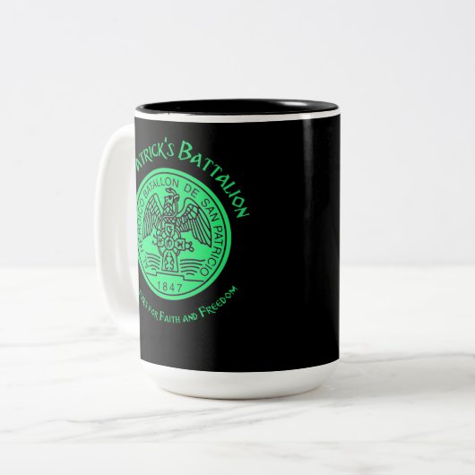 St. Patrick's Battalion San Patricios Katholik Zweifarbige Tasse (Vorderseite Links)